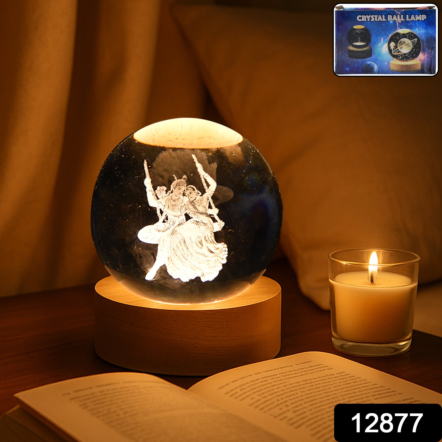 3d Crystal Ball Lamps For Bedroom 3d Lamps For Home Decoration 3d Crystal Ball Night Light Gifts For Women Gifts For Men Room Decor Items For Bedroom For Friend And Family(1 Pc)